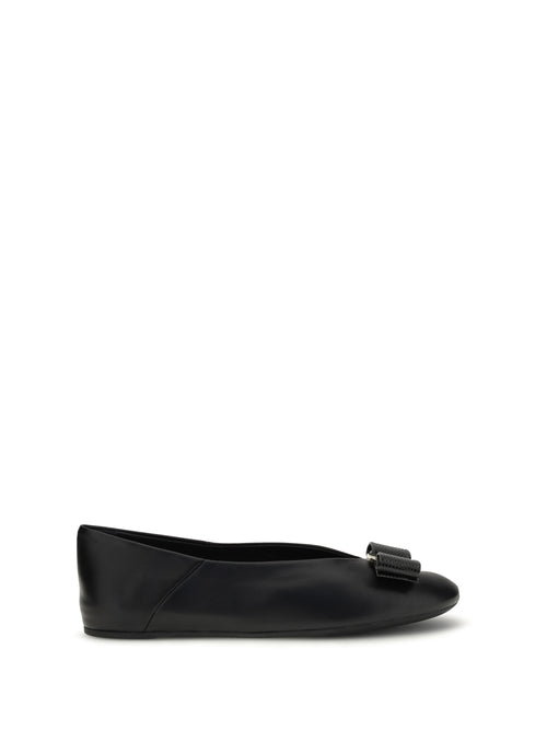 Ferragamo Vara Bow Ballerinas - Black