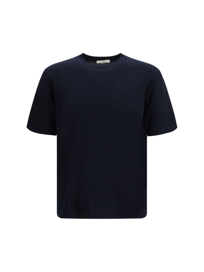 Piacenza Cashmere Short-sleeve crewneck Sweater - Dark Navy
