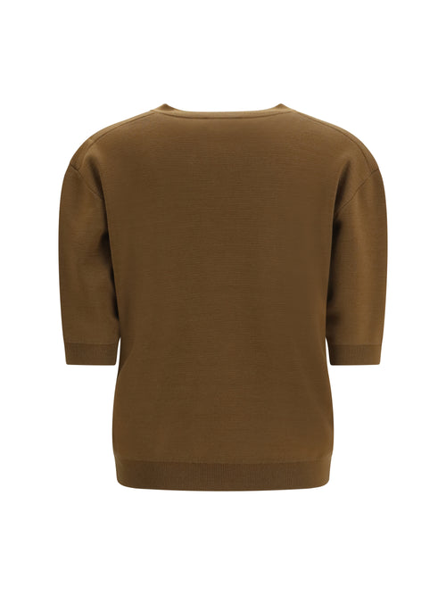 Khaite Theodora Virgin Wool Cardigan - Brown