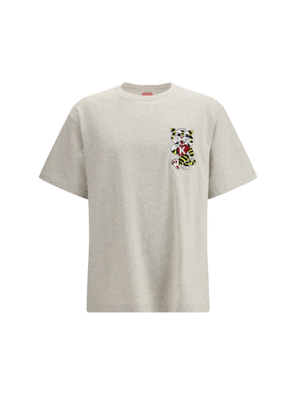 KENZO Wild Tiger motif embroidered on the chest oversized T-shirt