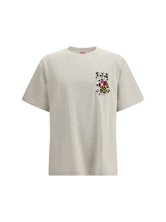 KENZO Wild Tiger motif embroidered on the chest oversized T-shirt