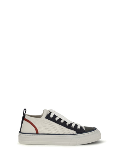 BRUNELLO CUCINELLI Cotton knit and suede Sneakers with Precious Toe