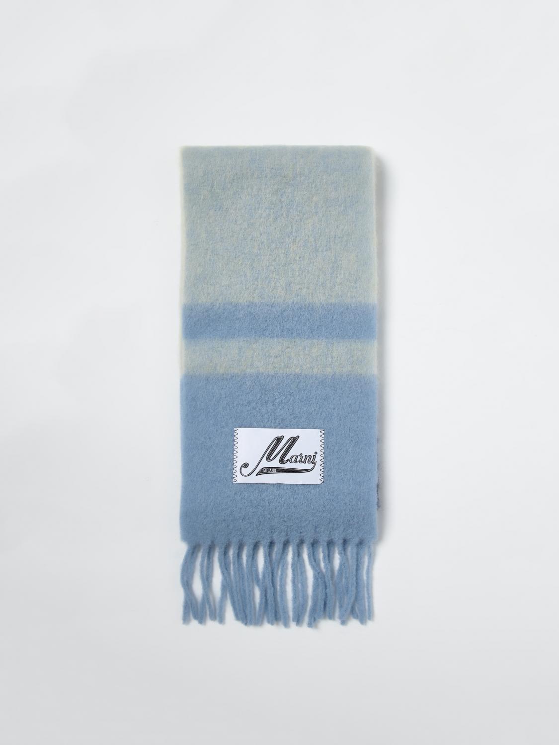 Marni Scarf Woman Gnawed Blue