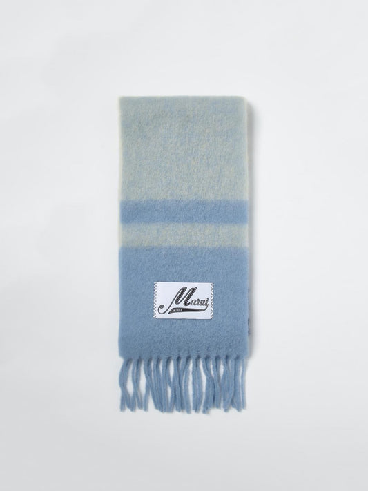 Marni Scarf Woman Gnawed Blue