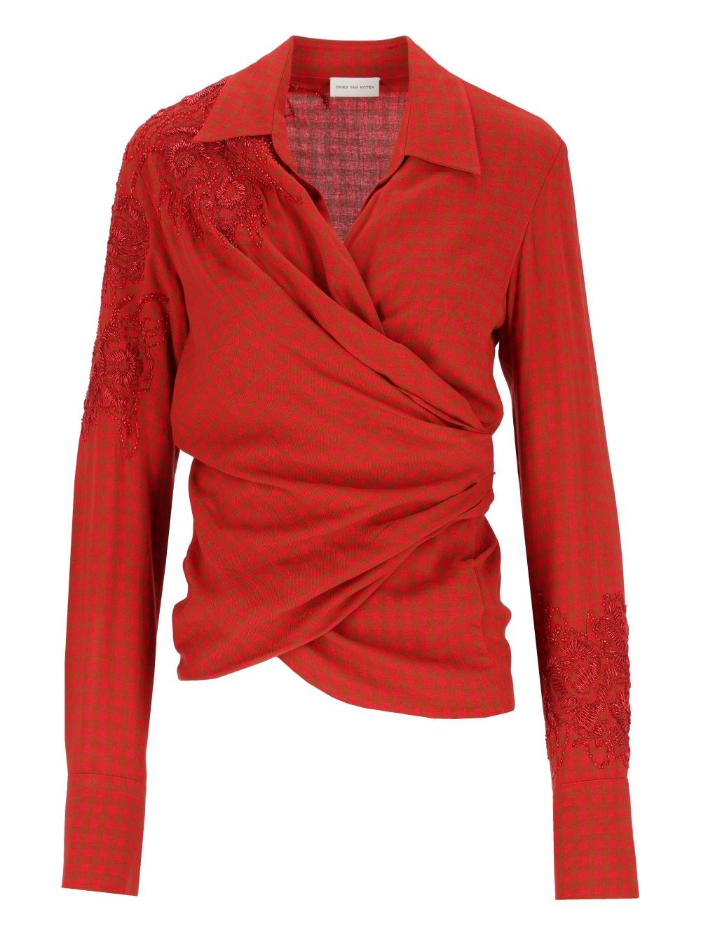 Dries Van Noten Wrap Shirt - Red