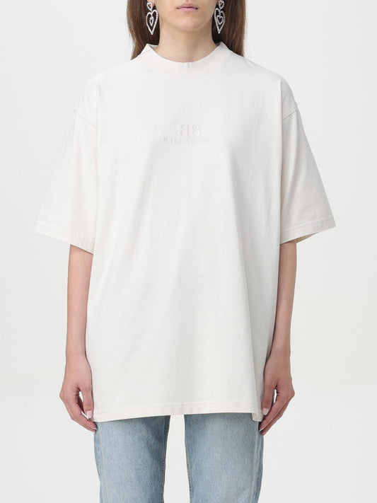 Balenciaga T Shirt Woman Beige