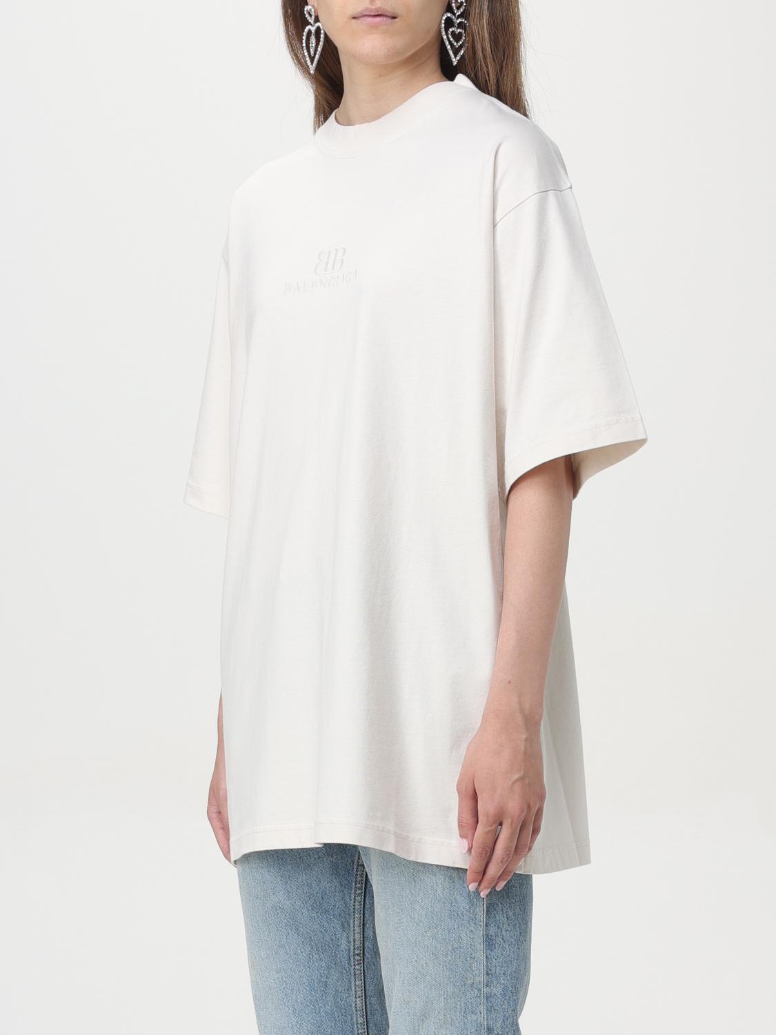 Balenciaga T Shirt Woman Beige