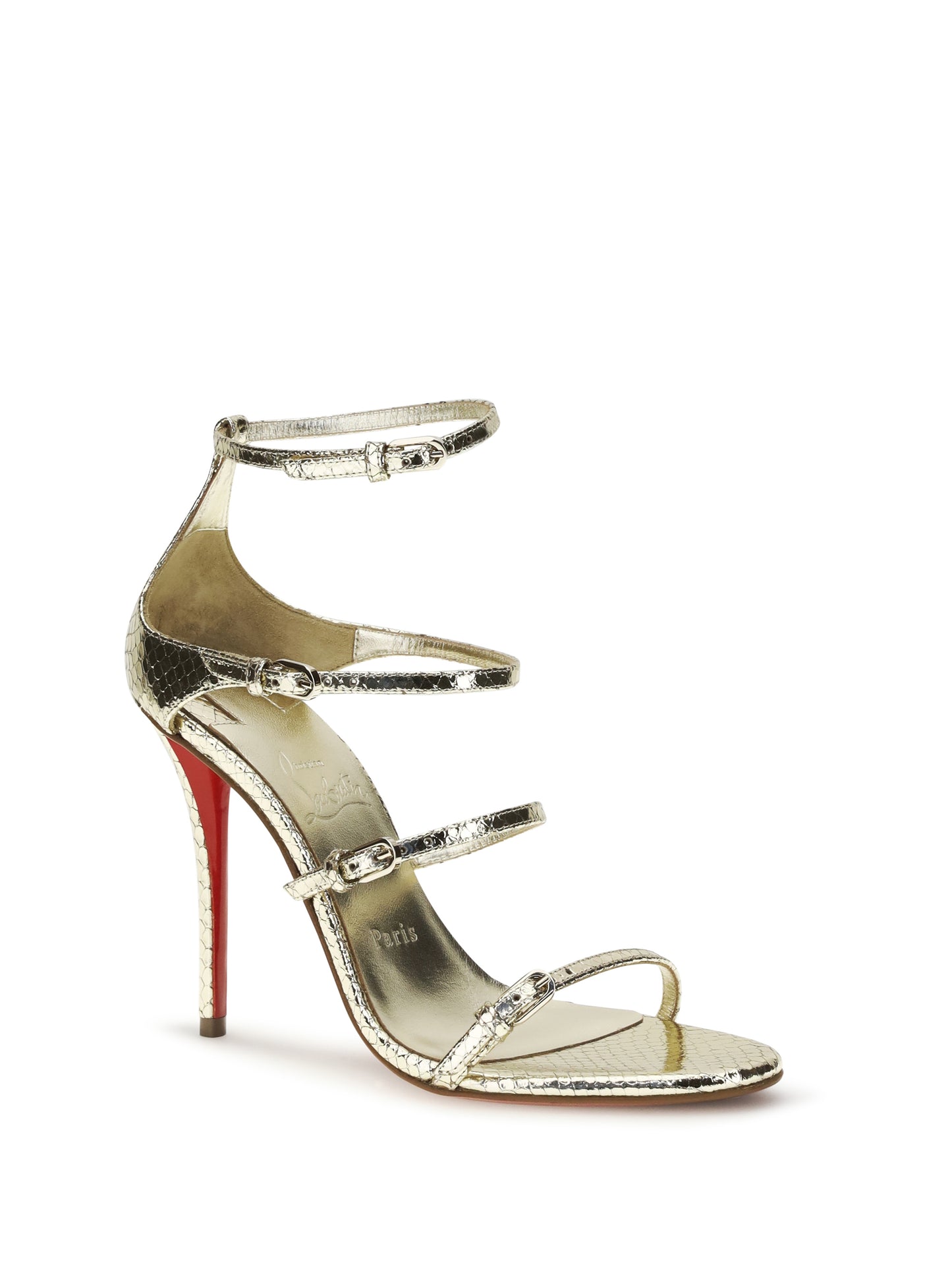 CHRISTIAN LOUBOUTIN Laminated python-print Sandals