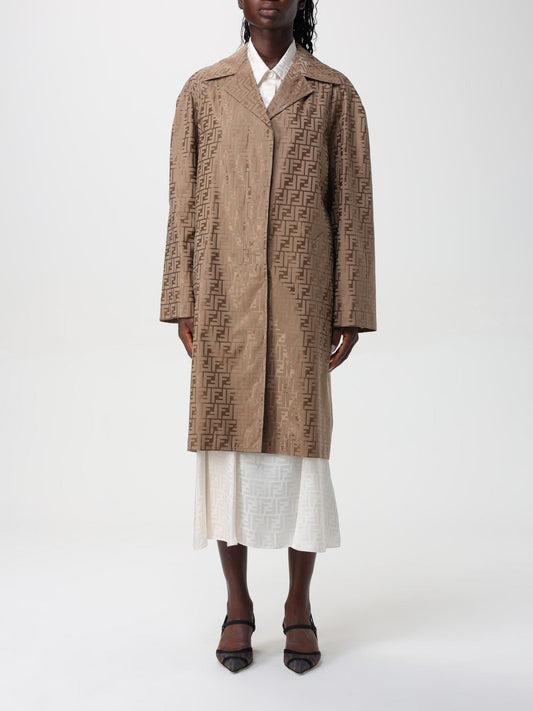 Fendi Coat Woman Beige