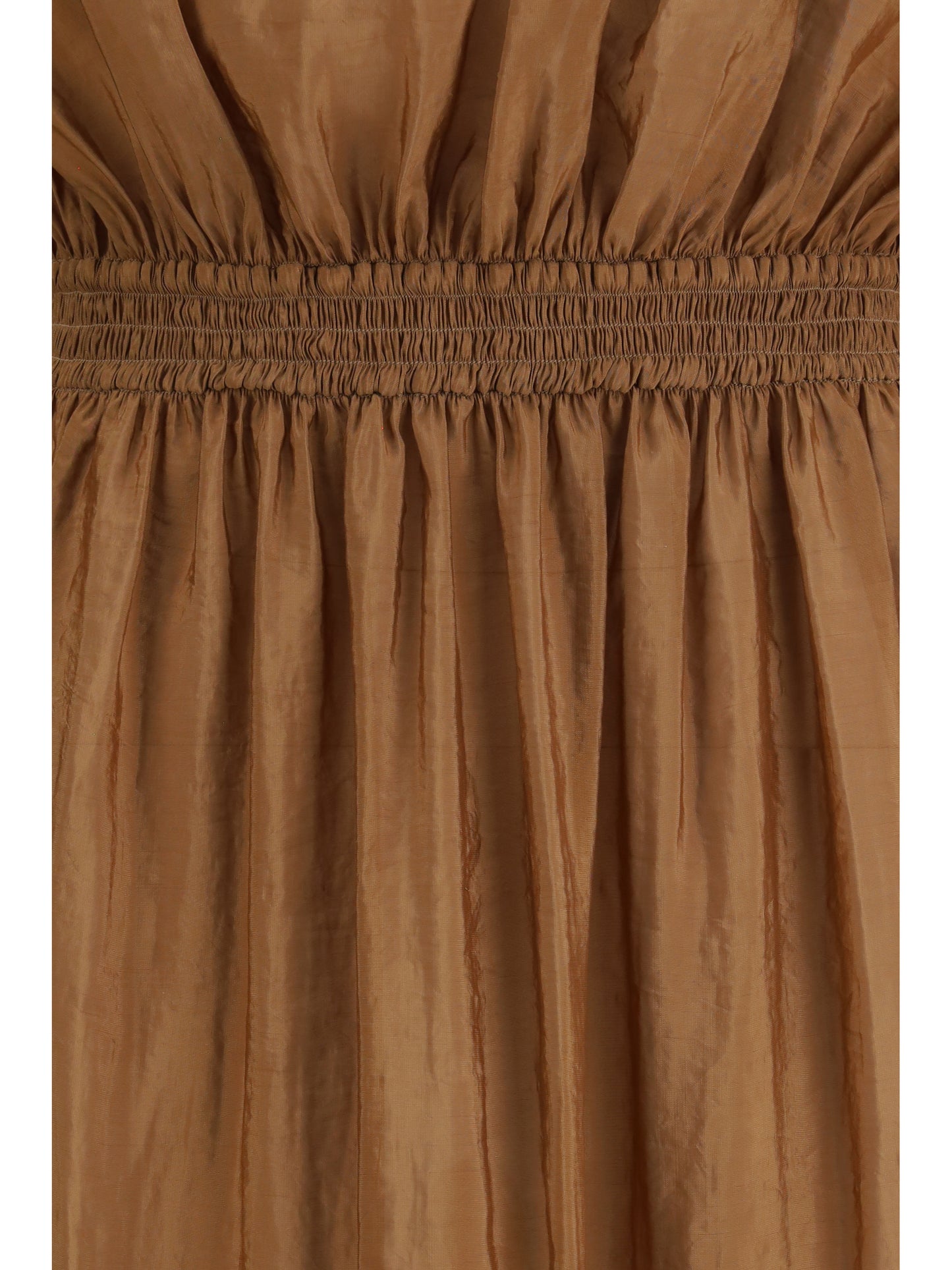 SAINT LAURENT Satin Dress with balloon bodice