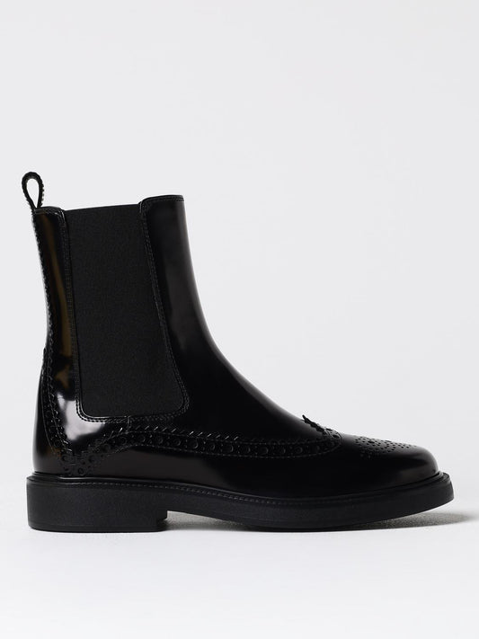 Tod's Flat Ankle Boots Woman Black