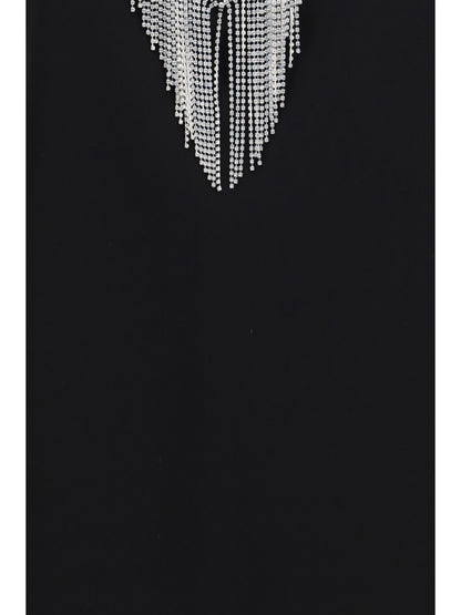 Max Mara Sportmax Faglia V-neck Top with crystals - Black