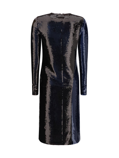 Tom Ford Two-tone sequin Dress - Royal Blue + Brown
