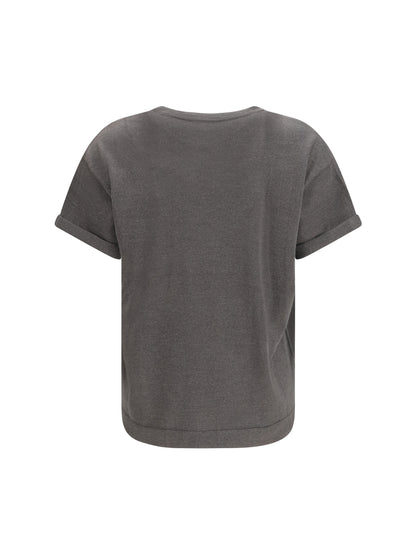 BRUNELLO CUCINELLI Cashmere glitter T-shirt