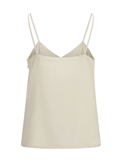 Fabiana Filippi Filo diamante spaghetti strap Top - Burro