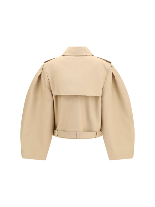 Ganni Double-breasted belted Jacket - Warm Sand