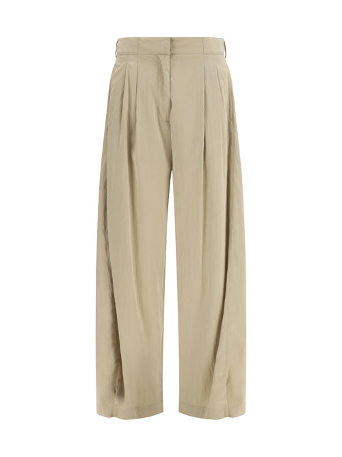 The Row Iven silk and nylon Pants - Beige