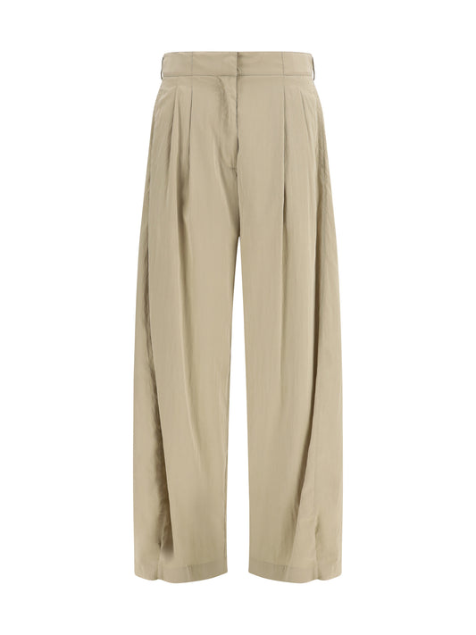 The Row Iven silk and nylon Pants - Beige