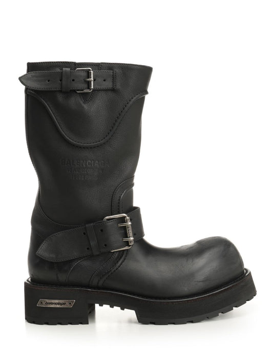 Balenciaga "Venom" Leather Boots - Black