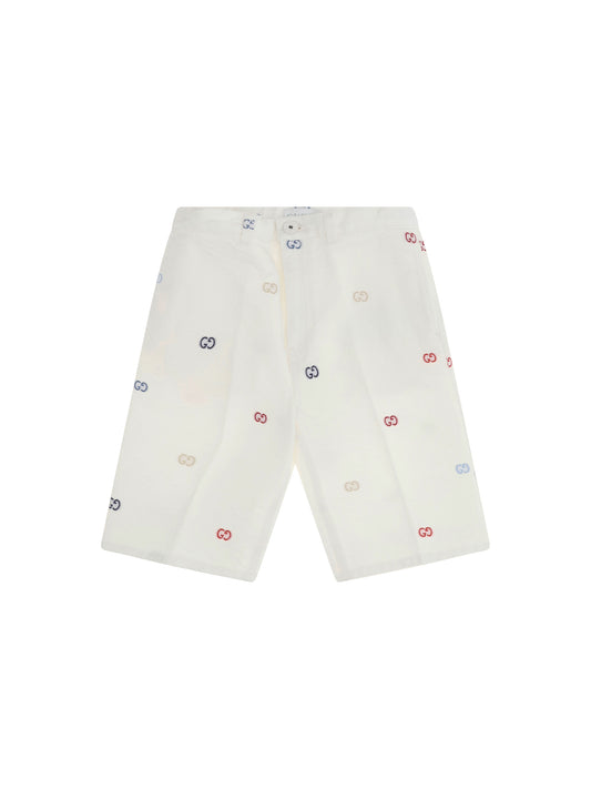 GUCCI GG cotton denim jacquard Shorts for Boy