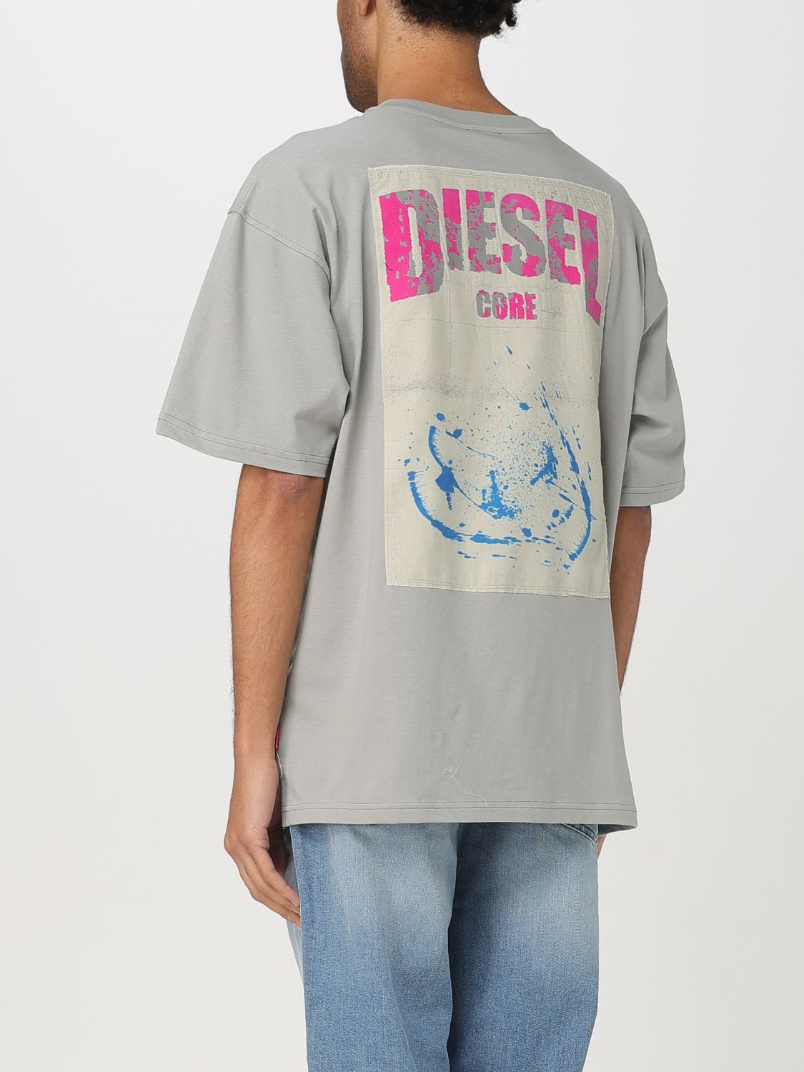 Diesel T Shirt Men Grey