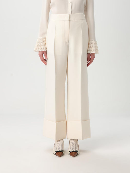 Valentino Pants Woman Yellow Cream