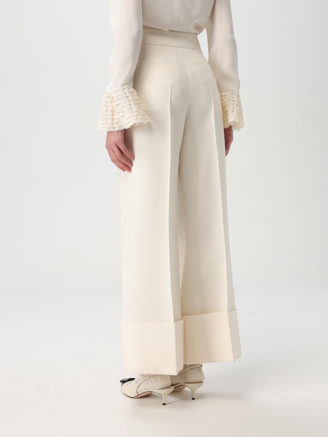 Valentino Pants Woman Yellow Cream
