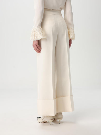 Valentino Pants Woman Yellow Cream