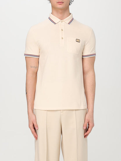 Valentino Polo Shirt Men Yellow Cream