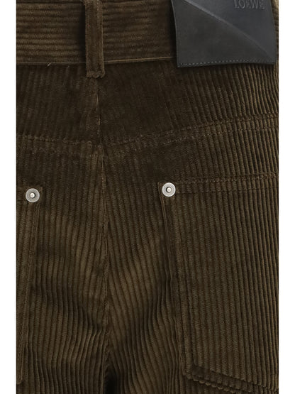 Loewe Cotton corduroy Pants - Brown