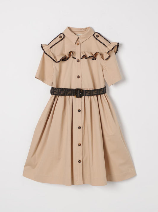 Fendi Dress Kids Beige