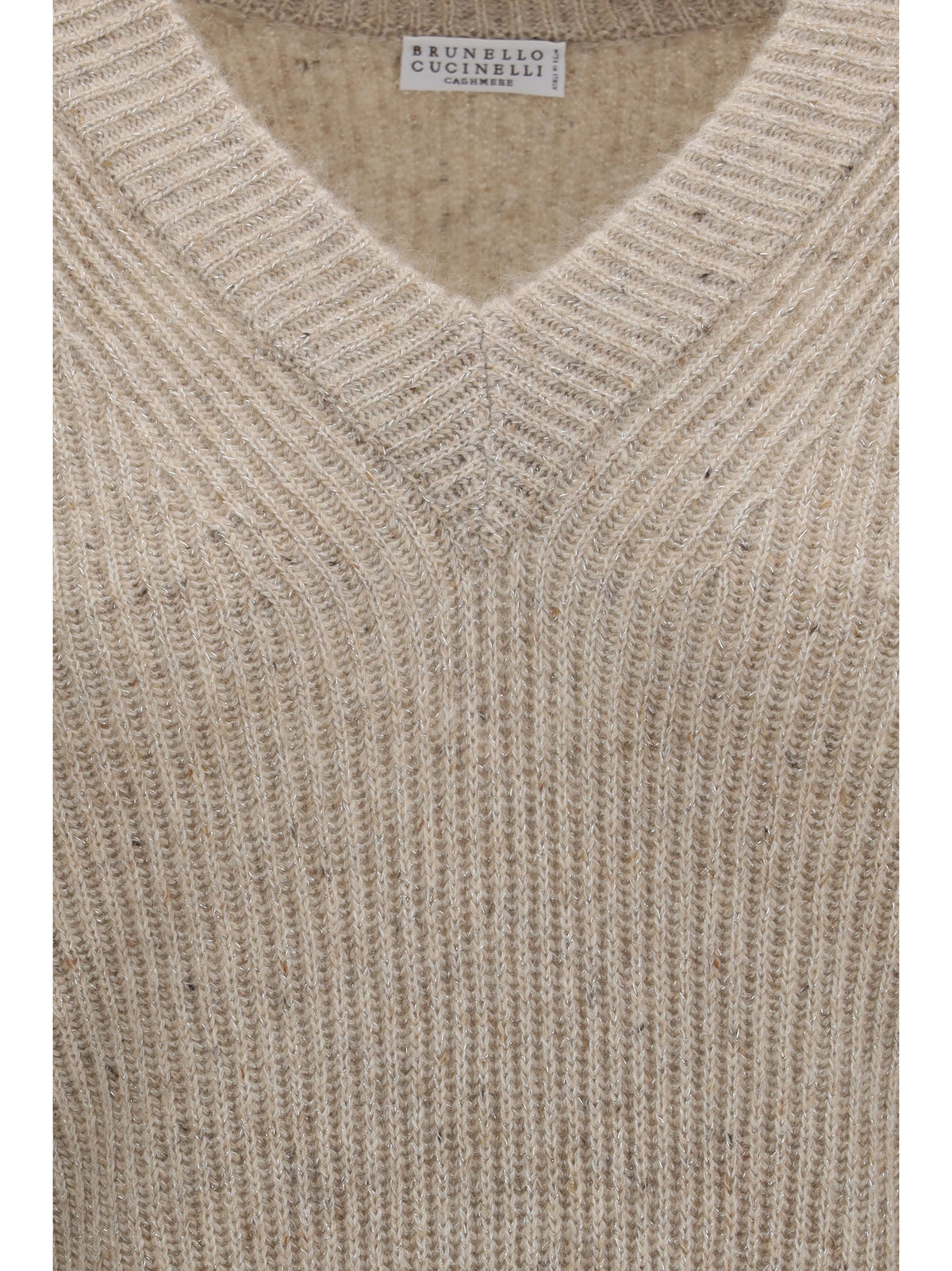 Brunello Cucinelli Cashmere and mohair V-neck Sweater - Seashell