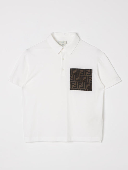 Fendi Polo Shirt Kids White