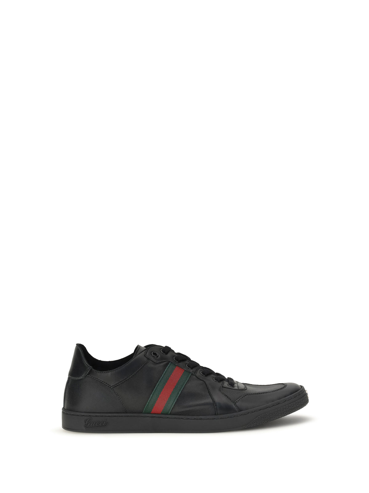 Gucci Stretch Coda leather Sneakers - Black/Black/Vrv