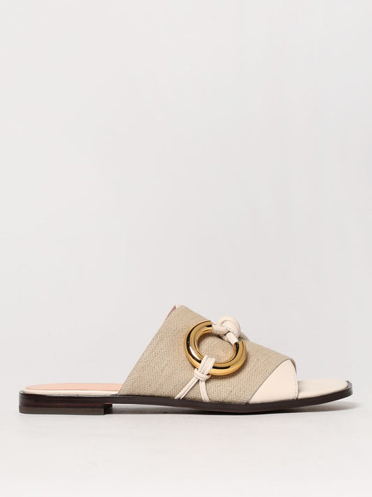 Coccinelle Flat Sandals Woman Natural