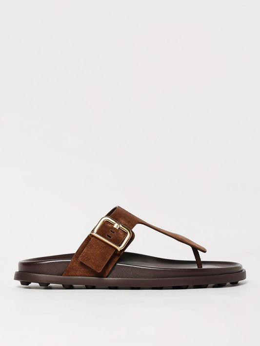 Tod's Flat Sandals Woman Dark