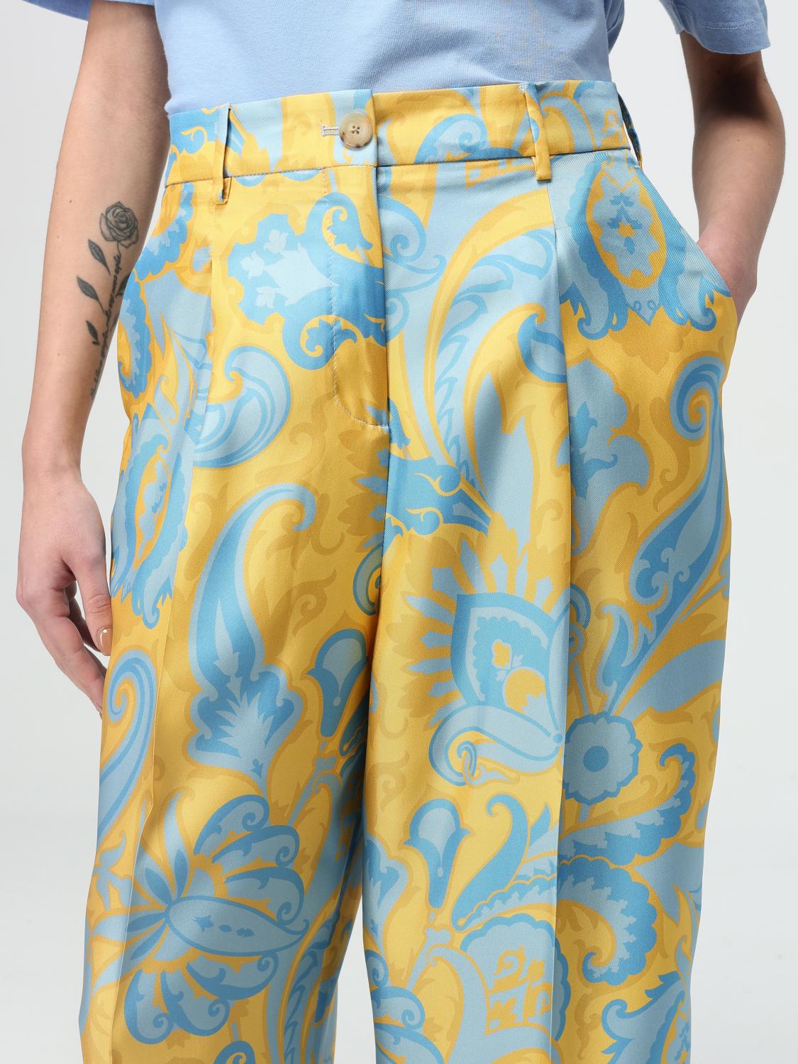 Etro Pants Woman Gold – Modishus Etro Pants Woman Gold – Modishus