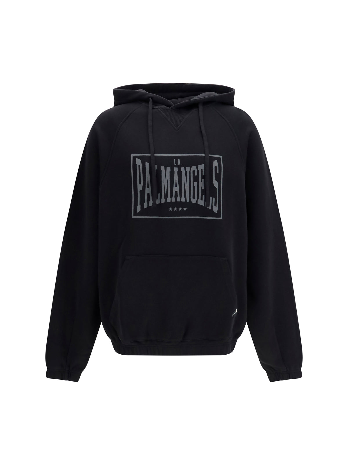 Palm Angels Vintage Box Logo Hoodie - Black-Grey