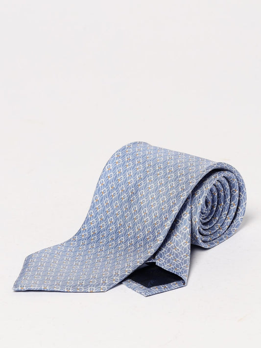 Ferragamo Tie Men Gnawed Blue
