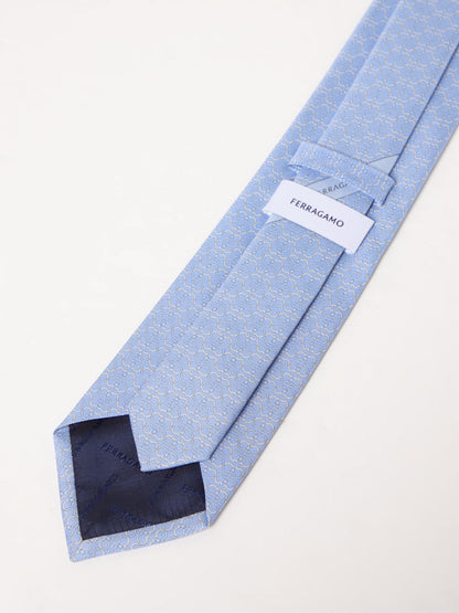 Ferragamo Tie Men Gnawed Blue