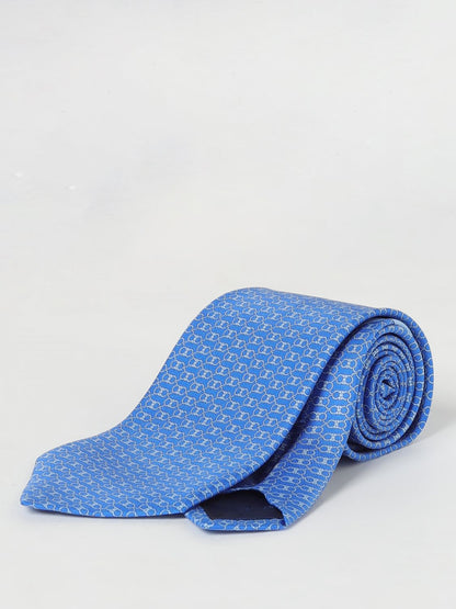 Ferragamo Tie Men Gnawed Blue