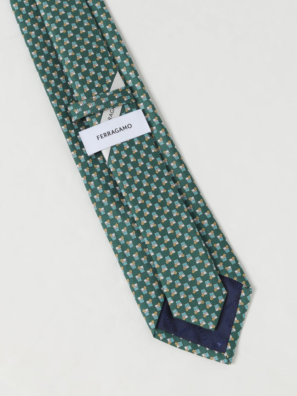Ferragamo Tie Men Green