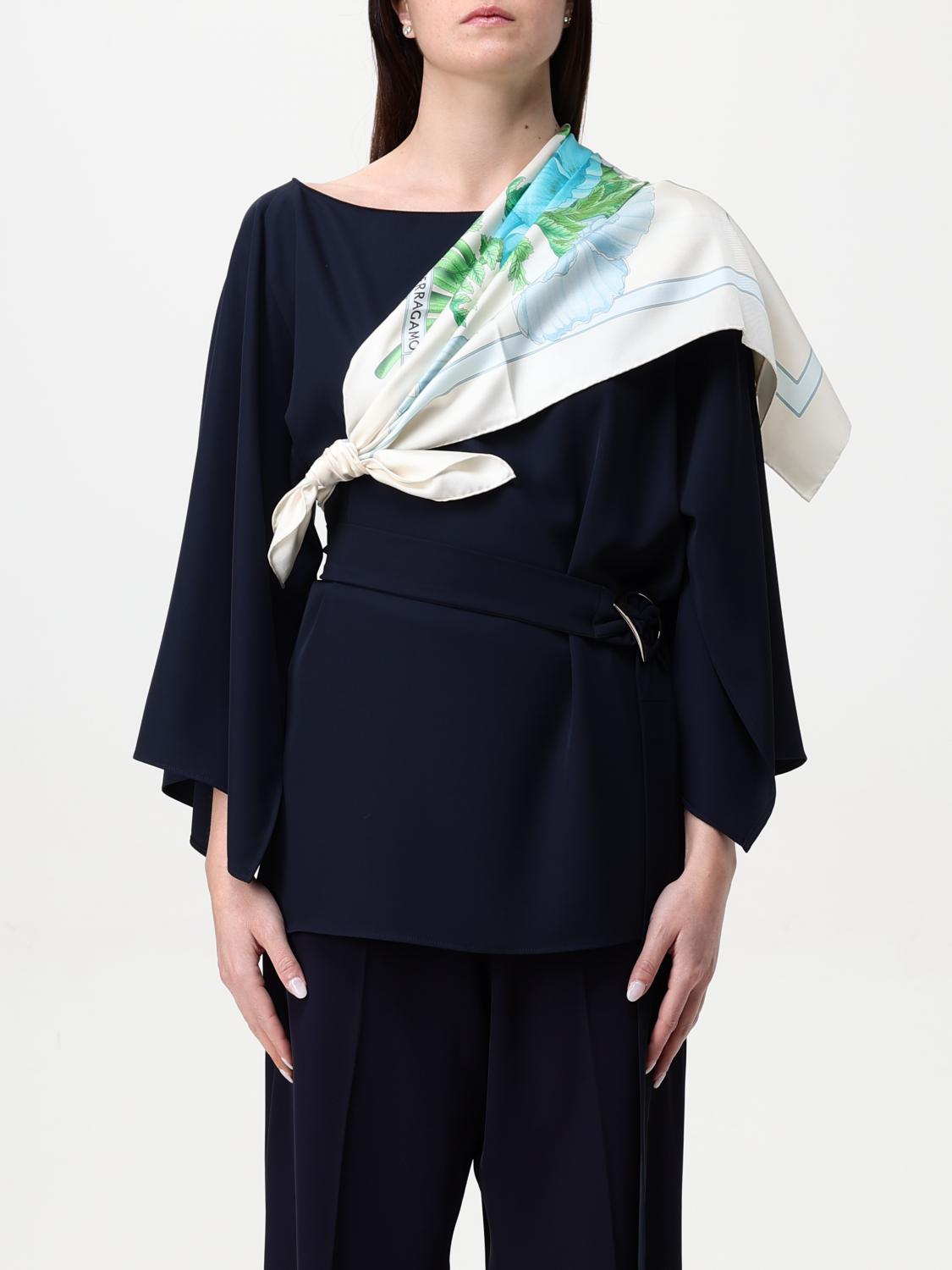 Ferragamo Neck Scarf Woman Yellow Cream
