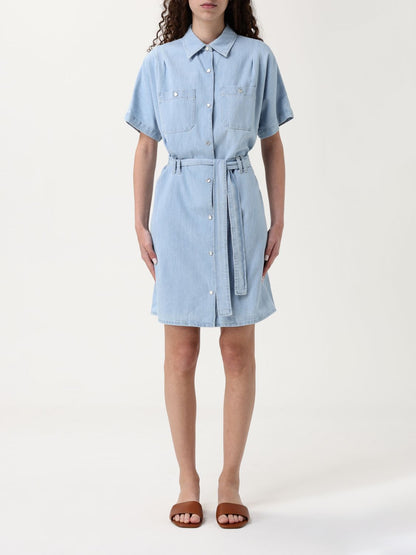 A.P.C. Dress Woman Gnawed Blue