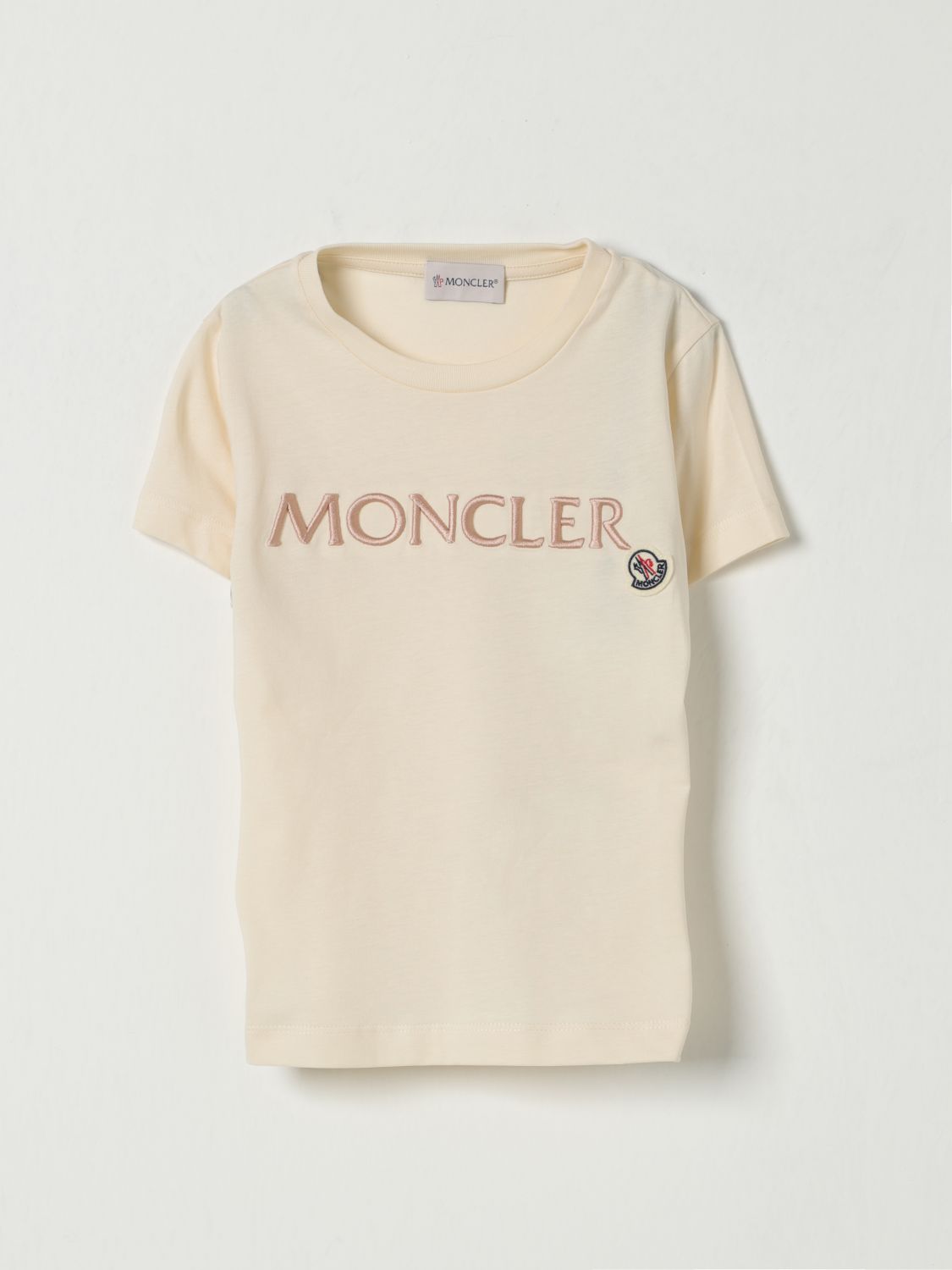 Moncler T Shirt Kids Yellow Cream
