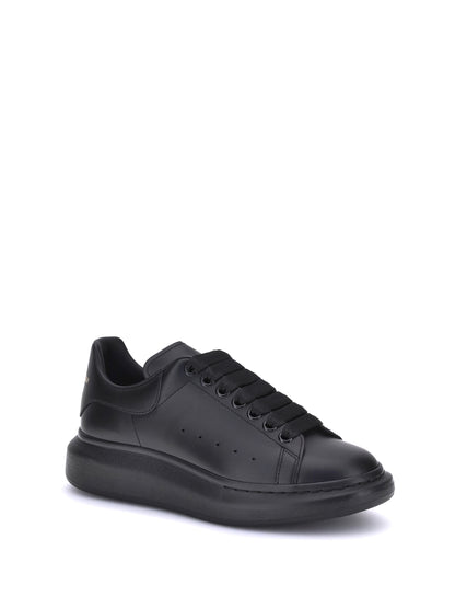 Alexander Mcqueen Leather Sneakers - Black/Black