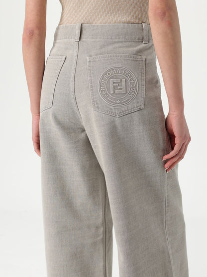 Fendi Pants Woman Beige