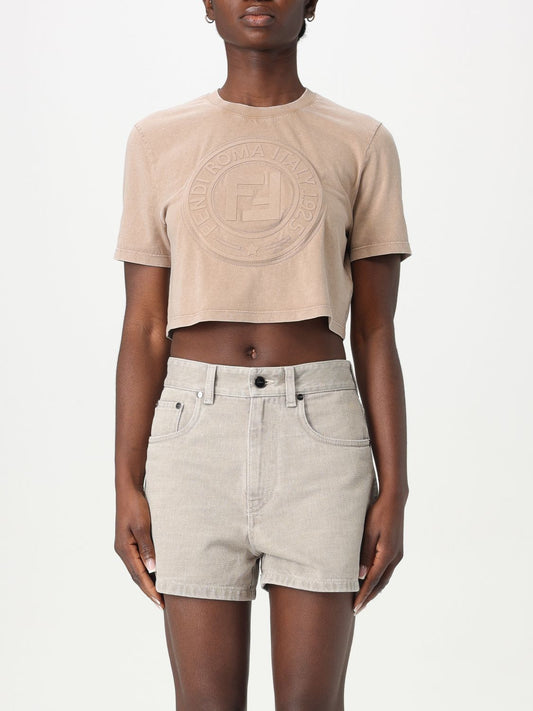 Fendi T Shirt Woman Beige