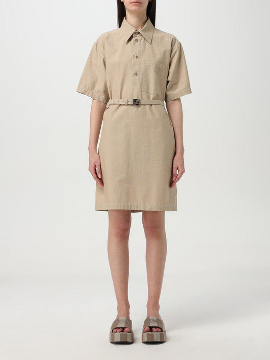 Fendi Dress Woman Beige
