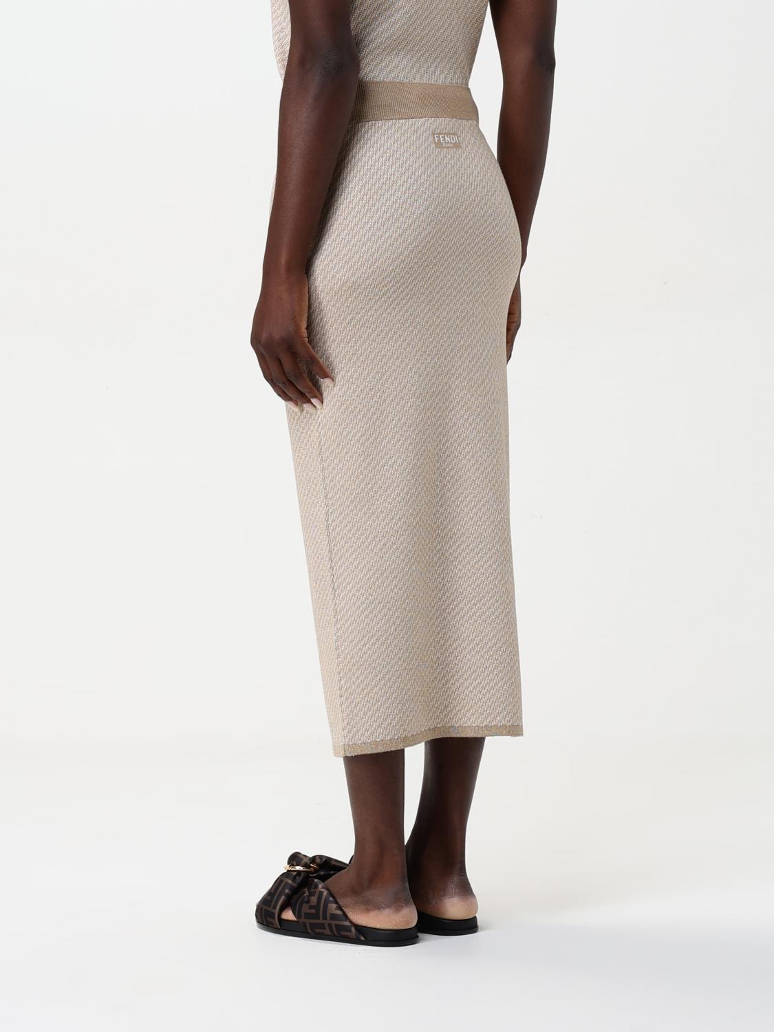 Fendi Skirt Woman Beige